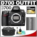 Nikon D700 Digital SLR Camera Body + Nikon EN-EL3e Rechargeable Li-ion Battery + Nikon SLR System Case + Lexar Pro 8GB CF Card + Cleaning Kit