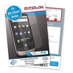 atFoliX FX-Clear Displayschutzfolie f�r Google Nexus One (2-er Pack) - Displayschutz kristallklar! H�chste Qualit�t - Made in Germany!