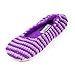 Snoozies Womens Striped Ballet Style Indoor Flats Slipper Socks