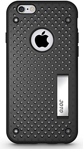 iPhone 6S Case/iPhone 6 Case [ Kickstand Case ] - JOTO Hybrid Dual Layer Armor Cover Case with Kickstand for Apple iPhone 6S 4.7" / iPhone 6 4.7" (Black)