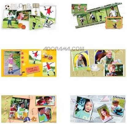 Dg Foto Art Galleria School, Sports Vol.-1, Creative Plug-in Software for Lite, Classic, Gold or DeZigner Series, for Windows XP &amp; 2000.