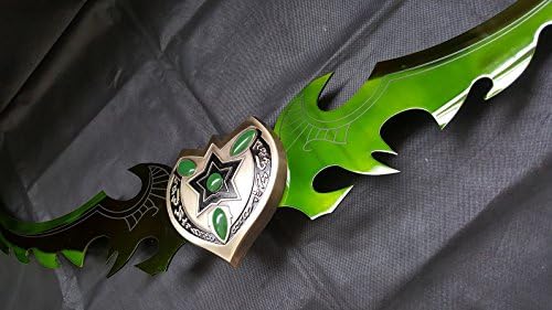 Lager Toys World of Warcraft WOW 1/1 Rogue Illidan Stormrage Warglaive of Azzinoth Aixinnuosi Egg Knife Green Color Perfect Version