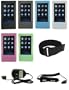 PCMICROSTORE Brand 3n1 Combo Samsung P2 YP-P2 Premium Silicone Skin Case Cover with Adjustable Sports Armband - Bundled with 12v Rapid Premium Car Charger and Home Travel Wall AC Adapter Charger - 6 Colors Choices