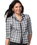T Tahari Elbow-Length-Sleeve Embroidered Short Jacket