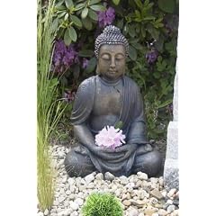BUDDHA SKULPTUR BUDDHAFIGUR 70 CM FENG SHUI GARTENDEKO