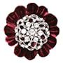 Annabeth Velvet-crystals Pin-clip (Wine)