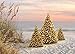 18 Christmas Cards and Envelopes, Shell Decorated Christmas Trees on the Beach