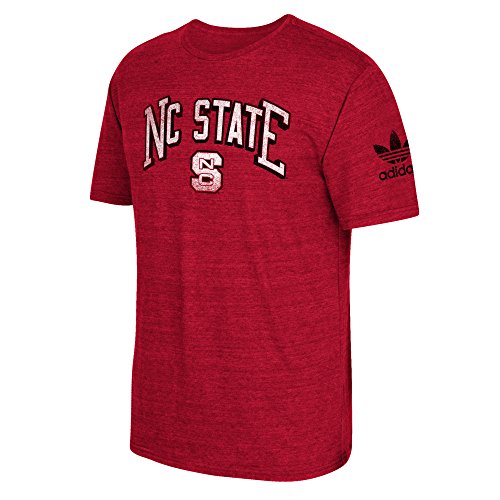 NCAA North Carolina State Wolfpack Men's Deadstock Arch Tri-Blend Short Sleeve Tee, Large, Power Red Heathered