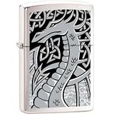Dragon Silver Celtic Knots Fantasy Chrome Zippo Lighter