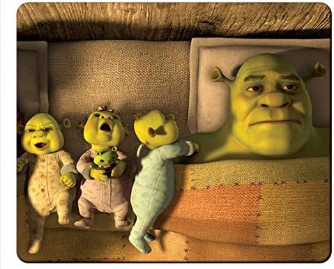 Mouse Pads,Black Buttom With Natural rubber,Precision Fabric,Designed With Hot And Popular Images For The Mouse Pads_Shrek Forever After Movie A6