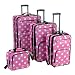 Rockland 4-pc. Luggage Set - Pink Dot