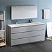 Fresca Lazzaro 72" Gray Free Standing Double Sink Modern Bathroom Vanity w/Medicine Cabinet