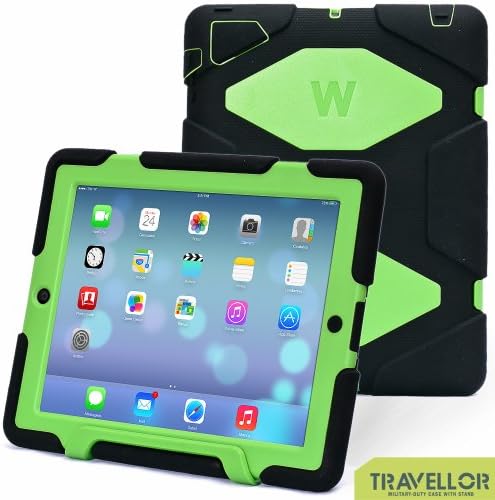 Ipad Case, Ipad 2/3/4 Case, Aceguarder® Design [Rainproof] [Dirtproof] [Shockproof] Cover Case with Stand Dual Protective Back Cover Case (Black/green)