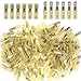 Glarks 100pcs 12-10 Gauge Fully Insulated Female/Male Spade Nylon Heat Shrink Waterproof Quick Disconnect Electrical Insulated Crimp Terminals Connectors Assortment Kit