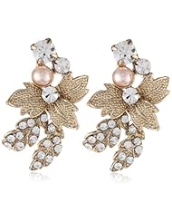 Nina Petite Pearl, Crystal and Flower Cluster Stud Earrings