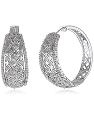 Sterling Silver Diamond Hoop Earrings (1/4 cttw, I-J Color, I3 Clarity)