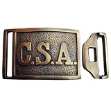 Solid Brass CSA Confederate Army Civil War Belt Buckle