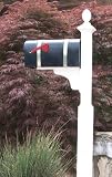 White PVC Mailbox Post MB-1 [CAPITOL CITY LUMBER]