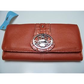 Kathy Van Zeeland Pumpkin Basic Instinct Clutch Wallet