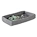 InterDesign Ellis, Hand Knit Vanity Tray for Jewelry, Makeup, Guest Towels - Gray/Ivory