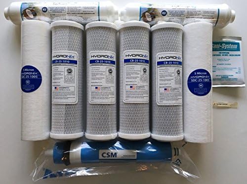 GREAT TAHOE GTS-550-USA RO 5 STAGE REVERSE OSMOSIS COMPLETE REPLACEMENT FILTER PACK 35 GPD REPLACEMENT FILTERS CARTRIDGES NSF CERTIFIED