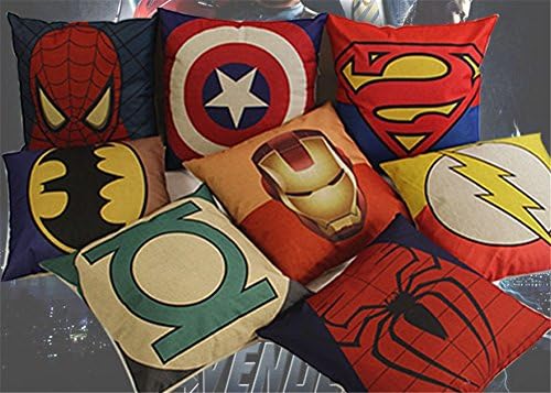GUZIDI Decorative Throw Pillow Case Cover Personalized Cushion Cover Home Sofa 18 X 18 Inch Super heroes (Captain)