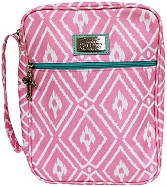 Canvas 10.5 x 8 Zipper Bible Case with Carrying Handle (Piper Palazzo Pink)