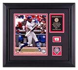 Alfonso Soriano Chicago Cubs Framed 8x10 Photograph with Game Used Baseball Piece and Descriptive Plate