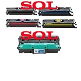 (5 Pcs) Remanufactured Canon Imageclass Mf8170c, Mf8180c Toner Cartridge (B, C, M, Y + Drum) 7433a005aa (Ep87b) , 7432a005aa (Ep87c) , 7431a005aa (Ep87m) ,7430a005aa (Ep87y) , 7429a005aa (Ep87d)