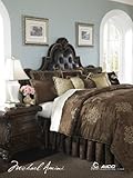 Michael Amini Highgate Manor 13 pc King Comforter Set in Chocolate by AICO