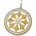 0.50 Ct.T.W. Round Brilliant Cut White & Natural Fancy Yellow Diamonds, 14Kt. Yellow Gold Rhodium Plated. Lantern Designed White & Natural Yellow Diamond Pendant