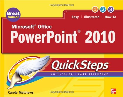 Microsoft Office PowerPoint 2010 QuickSteps 0071634916 pdf