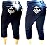 1826 Women's PLUS SIZE Stretch MID RISE Denim JEANS CAPRI BLUE & BLACK PC-2687