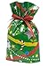 GiftMate 6-Piece X-Large Christmas Holographic Drawstring Gift Bag and Gift Card Set:2-Red, 2-Blue-2-Green-Includes Inserted Ribbon & Gift Tags