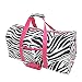 Zebra and Hot Pink Duffel Bag Large 22