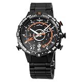 Timex Men's T49709 E-InstrumentsTM Black Case and Black IP Bracelet E-Tied-Temp-Compass Expedition Watch