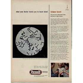 What your doctor wants you to know about tetanus toxoid. The preventive drug that helps the body to fight lockjaw. ..... 1948 Rexall Drugs Ad, A5255A.