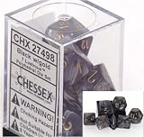 Chessex Lustrous Black 7 piece dice set