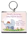 Too Cute Birth Announcement Baby Photo Bag Tag, Personalized, 2.75" x 3.25" Carriage (Girl)