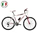 Lombardo Mens Kalahoo 100 Bicycle (Red/White, 26X 19-Inch)