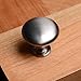 1-1/4 in. Satin Nickel Modern Round Cabinet Knob 25-Pack