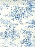 Toile Fabric Central Park Blue