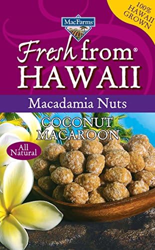 Coconut Macaroon Macadamia Nuts MacFarms 6 Oz. Bag