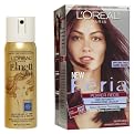 Feria Hair Color #R37 Blowout Burgundy w/ Mini Elnett Hair Spray