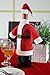 Christmas Santa Suit Hat Wine Bottle Wrap Cover Topper Pouch Bag