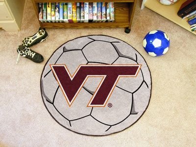 Buy Virginia Tech Hokies NCAA Soccer Ball Round Floor Mat (29) by Fan Mats