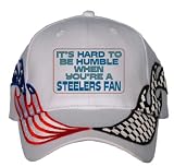 It's hard to be humble when you're a Steelers Fan USA Flag / Checker Racing Hat / Baseball Cap