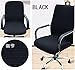 Shihualine(TM) Office Slipcovers Cloth Chair pads Removable Cover stretch cushion Resilient Fabric Black (Size S)