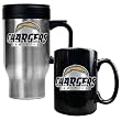 San Diego Chargers NFL Travel Mug & Ceramic Mug Set - Primary logo