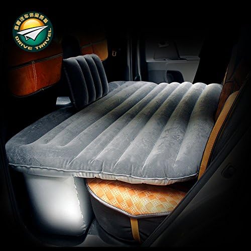 Drive Travel ® Car Outdoor Travel Inflation Mattress Air Bed Air Mattress Back Seat Extended Mattress for CAR SUV(suitatable more then 90% cars) (gray)
